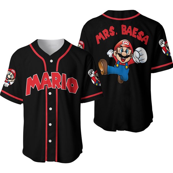 Custom Mario Baseball , Mario Jersey-image