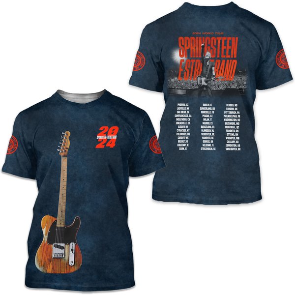 Bruce Springsteen E Street Band World Tour 2024 3D Tshirt-image