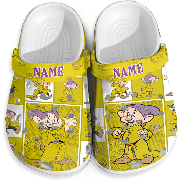 Custom Name Dopey Dwarf Unisex Clogs-image
