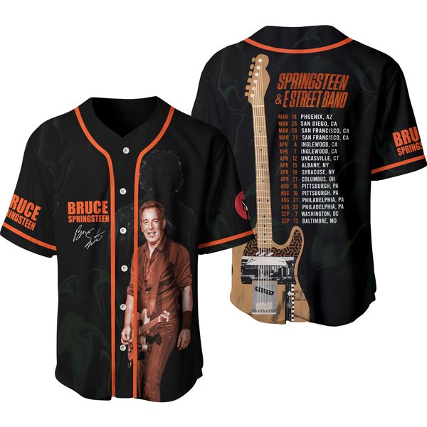 Bruce Springsteen 2024 Tour Jersey, Bruce Springsteen Baseball Jersey-image