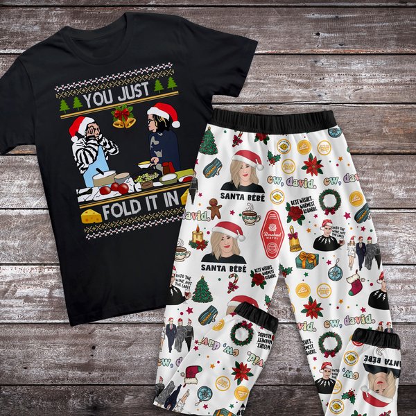 Schitt's Creek Holiday Pajamas Set, David Moira Personalized Family Pajamas, Schitt's Creek Family Christmas Pajamas Set.