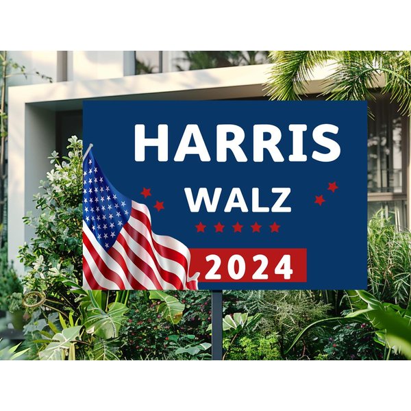 Kamala Harris Yard Sign-Harris Walz 2024 Yard Sign-image