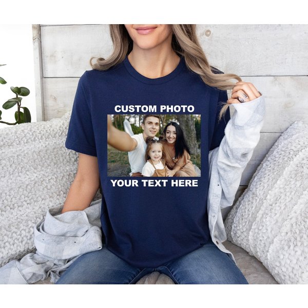 Custom Photo And Text Shirt-image