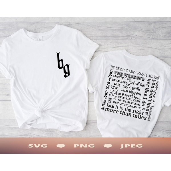 Brantley Gilbert Song Title Shirt Brantley Gilbert Merch Shirt-image