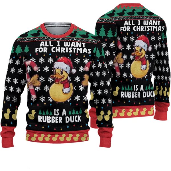 All I Want For Christmas Is A Rubber Duck Ugly Christmas Sweater-image