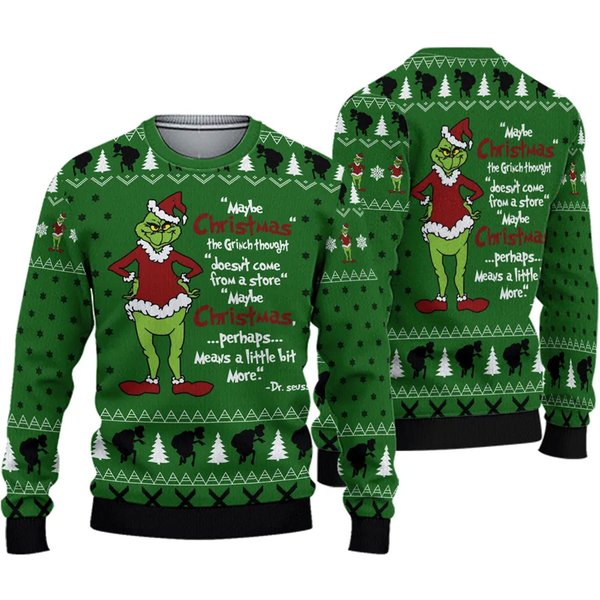 Funny Grinchs Maybe Christmas Ugly Sweater