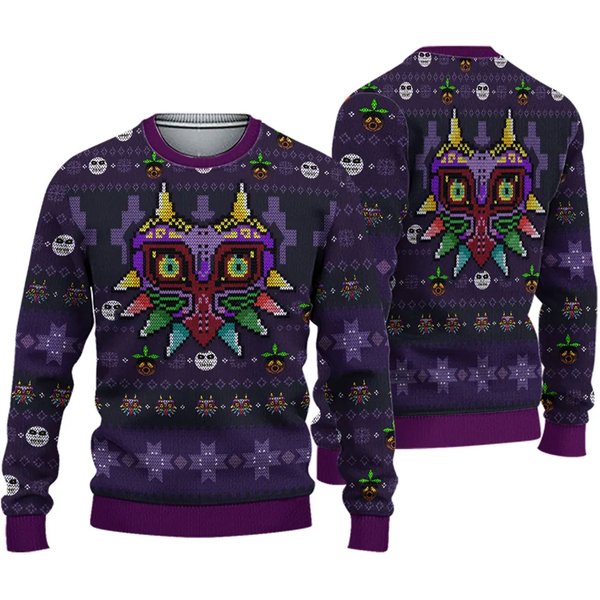 Legend Of Zelda Majoras Mask Ugly Sweater-image