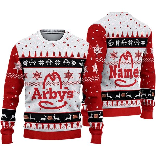Personalized Arby's Fast Food Christmas Ugly Sweater-image