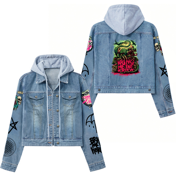 Bring Me The Horizon 2 Unisex Hooded Denim Jacket