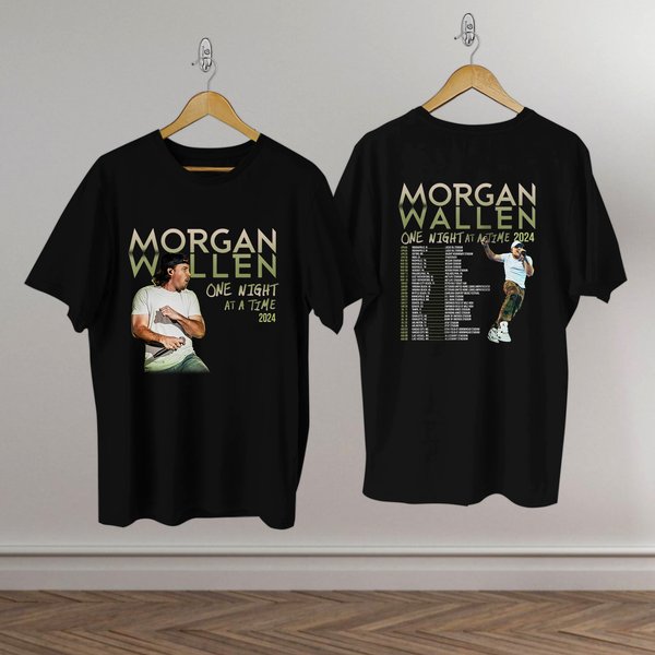 Morganwallen Tour 2024 T-Shirt, Wallen One Night At A Time Tour T Shirt-image