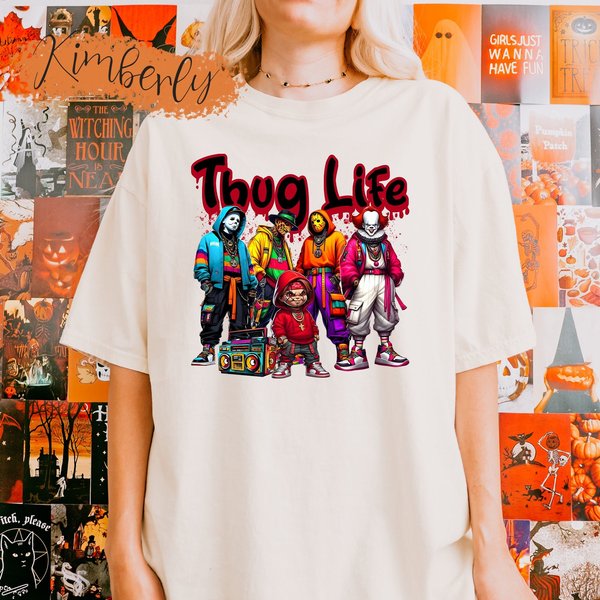 Thug Life Horrors Hip Hop Shirt, Thug Life Halloween Tee-image