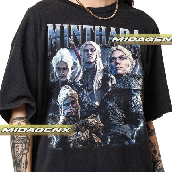 Minthara Baldurs Gate 3 Vintage T-Shirt-image