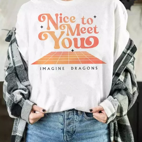 Cute Nice To Meet You Imagine Dragons Shirt, Imagine Dragons Shirt-image