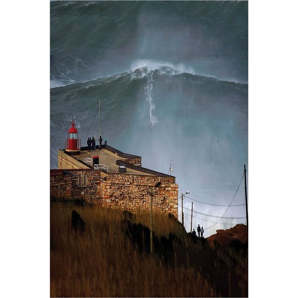World Biggest Waves Nazare Portugal Canvas-image