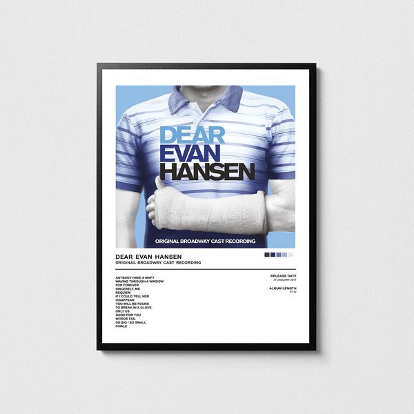 Dear Evan Hansen | Original Broadway Cast Recording Poster Print | Minimalist Poster | Album Artwork | Digital Download-image