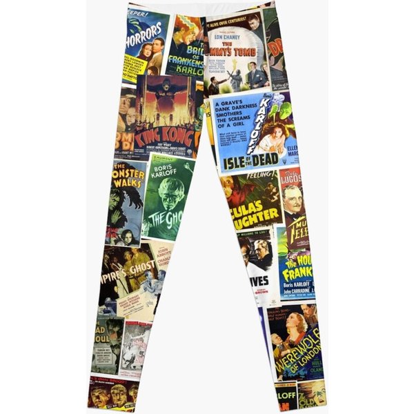 Vintage Horror Leggings, Horror Leggings, Vintage Leggings
