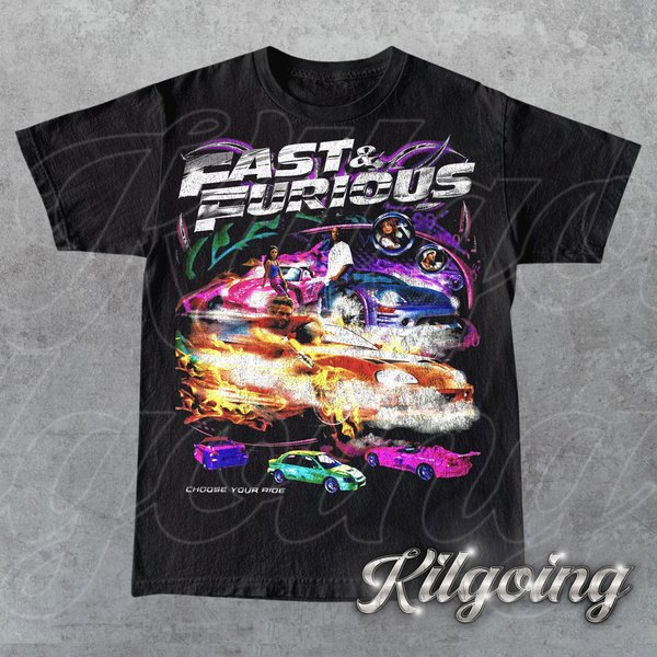 Fast And Furious V2 3D T-Shirt, Gift For Woman And Man Unisex T-Shirt-image