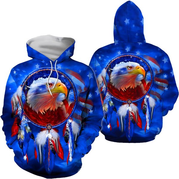 Eagle Animal Pullover Hoodie 3D-image