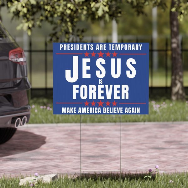 Christian Yard Sign, Election 2024 Sign, Jesus Flag For Churches, Yard Sign-image
