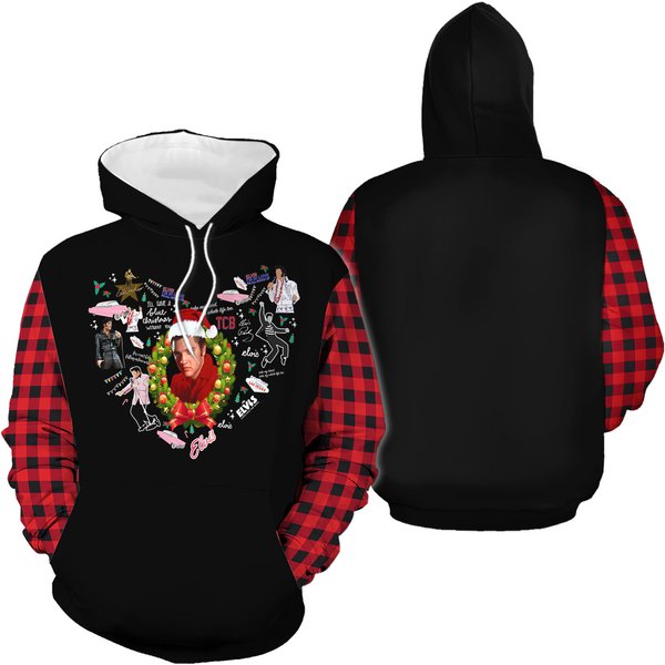 Elvis Presley Christmas Hoodie And Leggings Set-image