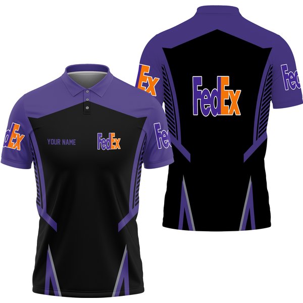 Personalized Fedex Polo Shirt, Fedex Ground 3D Printed Polo Shirt-image