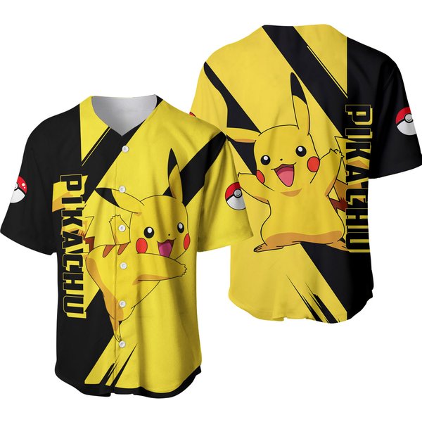 Pika Baseball Jersey For Pokemon Fans-image
