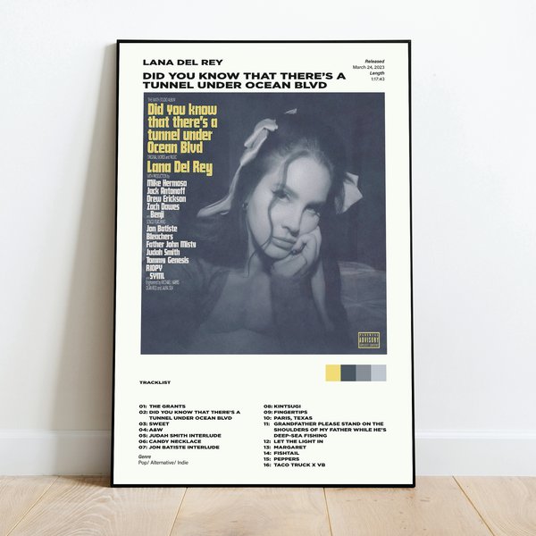 Lana Del Rey Poster, Did You Know There's A Tunnel Under Ocean-image