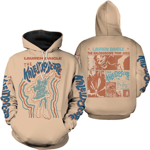 Lauren Daigle The Kaleidoscope Concert Music Hoodie, World Tour 2023 Tickets Vintage-image