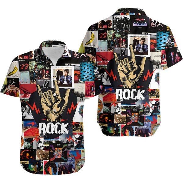 Rock 'N' Roll- Unisex Hawaiian Shirt , Gift For Men And Women-image