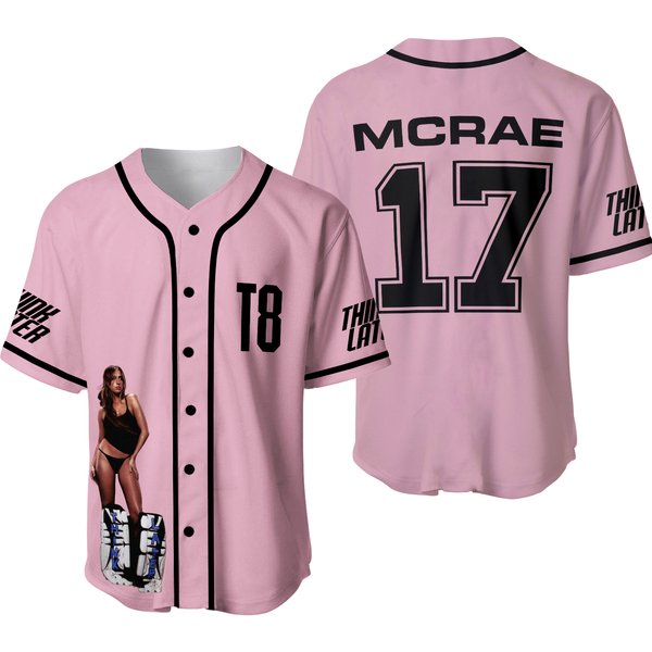 Tate Mcrae 17 Think Later Tour 2024 Baseball Jersey-image