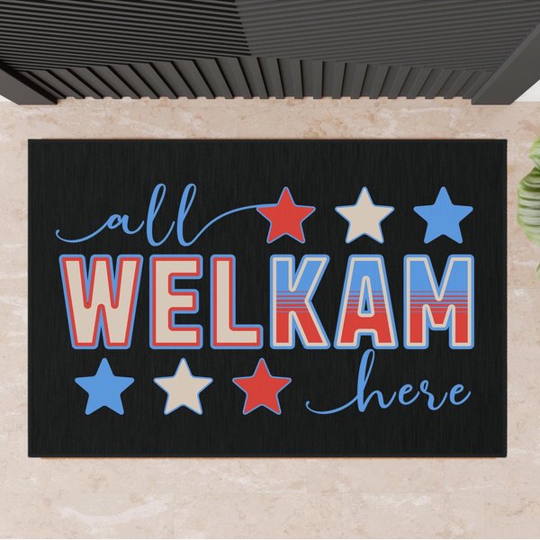 All Welkam Here Doormat, Kamala Harris Doormat