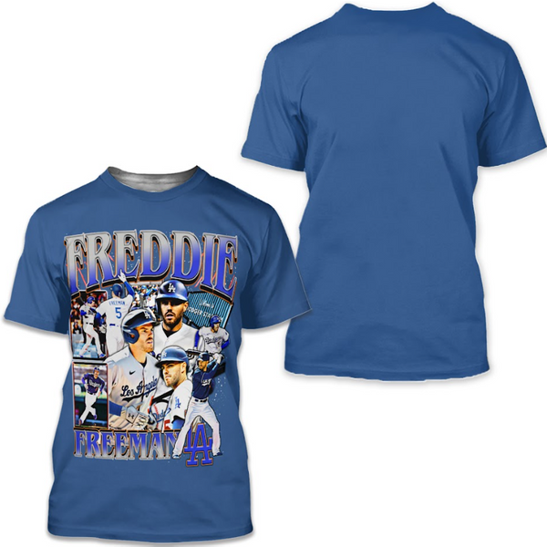Vintage 90S Graphic Style Freddie Freeman T-Shirt, Freddie Freeman Shirt-image
