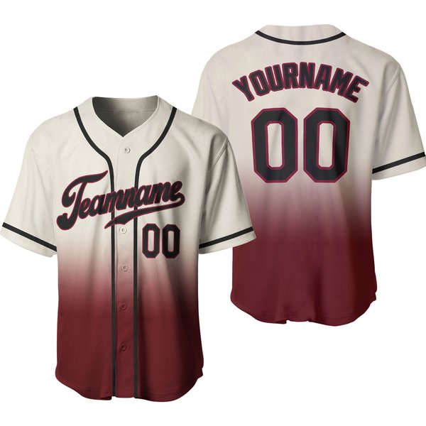 Custom Gradient Baseball Jersey, Personalized Printed Team Name Number-image