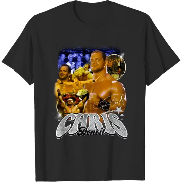Limited Chris Benoit Vintage 90S T-Shirt, Gift For Woman And Man-image