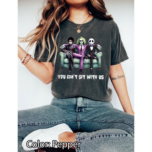 You Cant Sit With Us Halloween Beetlejuice T-Shirt, Beetlejuice Shirt-image