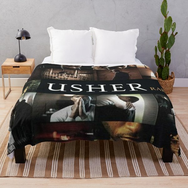 Usher Rarities Throw Blanket, Gifts For Fan, Usher Tour Merch-image