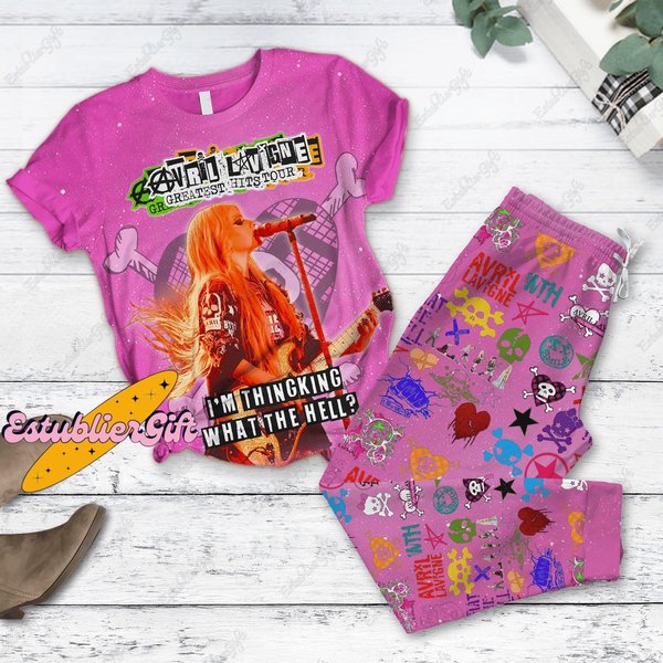 Halloween Avril Lavigne T-shirt Pajamas Set, Avril Lavigne 2024 Tour