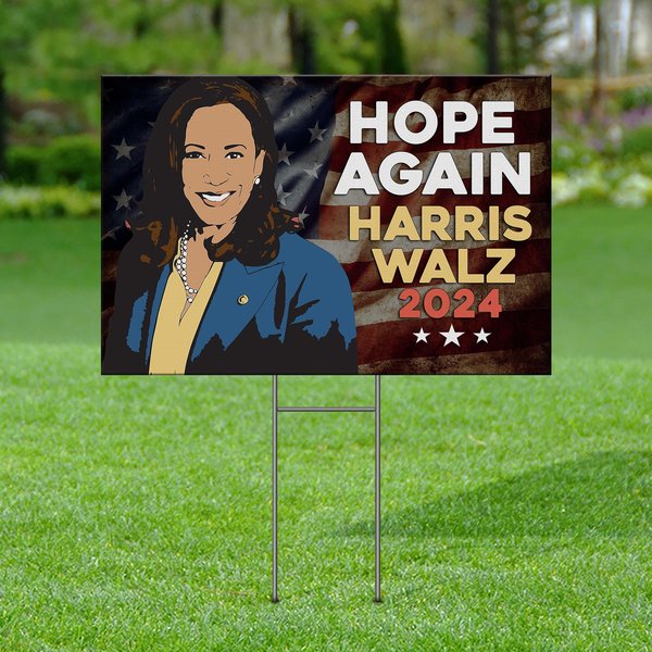 Kamala Harris And Tim Walz Obviously 2024 Yard Sign-image