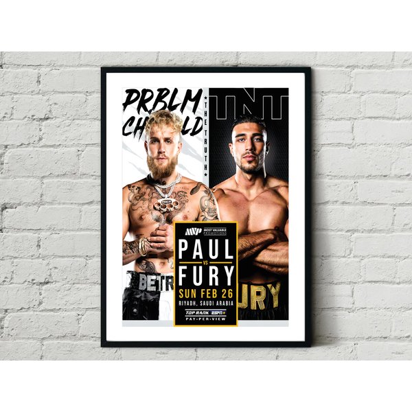 Jake Paul Vs. Tommy Fury - February 2023 Boxing Fight Poster