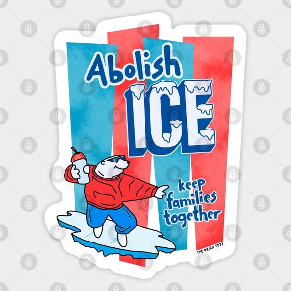 Abolish Ice - The Peach Fuzz - Abolish Ice - Sticker-image