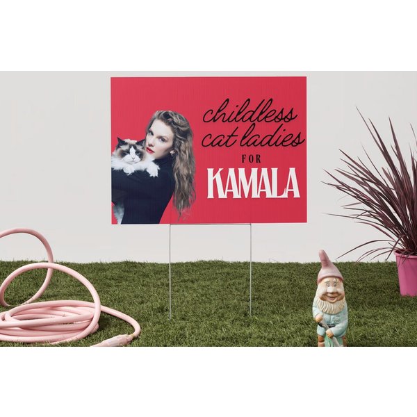 Childless Cat Ladies For Kamala Yard Sign-image