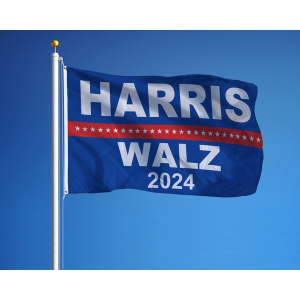 Harris Walz House Flag, Vote Harris For President 2024-image