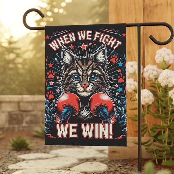 Harris Walz Flag, When We Fight We Win Yard Flags For Kamala-image