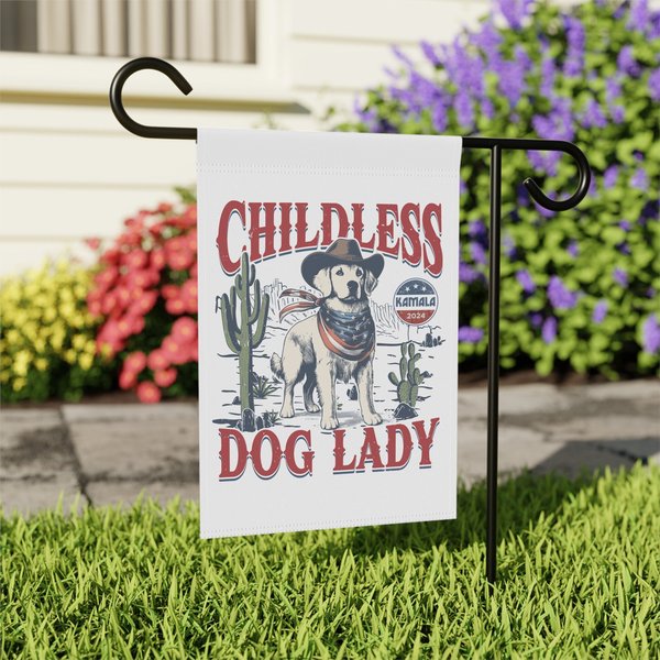 Childless Cat Lady Garden Flag Harris Walz Flag-image
