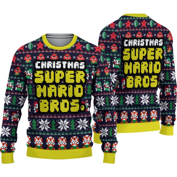 Christmas Super Mario Bros. Ugly Sweater-image