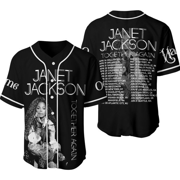 Personalized Janet Jackson Baseball Jersey Shirt, Together Again Tour 2024 Shirt-image