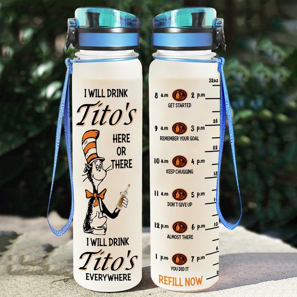 Titos Vodka Water Tracker Bottle