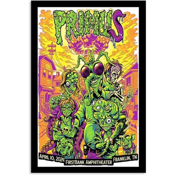 Primus Apr 10 2024 Firstbank Amphitheater Franklin Tn Poster
