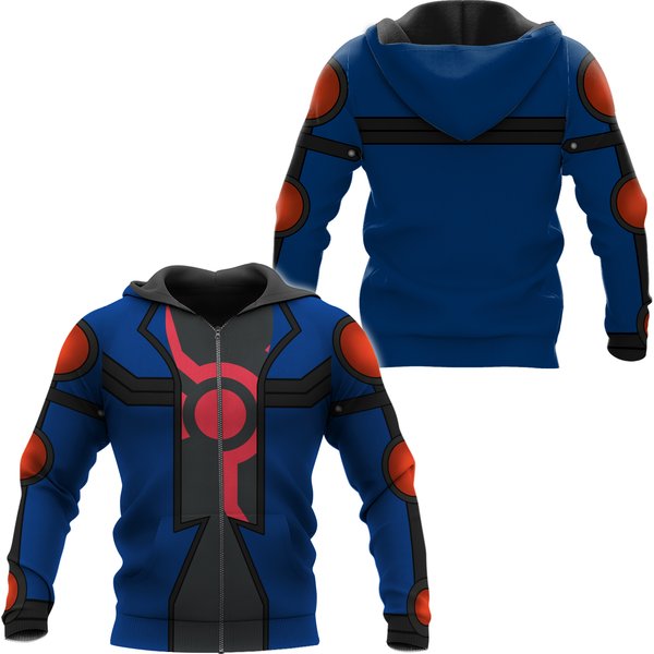 Yu-gi-oh Fudo Yusei Hoodie, 3d Cosplay Zip Hoodie