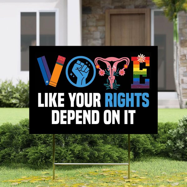 Roe Your Vote Yard Sign - Defend Your Rights-image